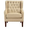 CAVINAS Wingback Accent Chair,Upholstered Chair with Button-Tufted Back,High-Density Foam,Solidwood Legs,Lounge Chair for Living Room,Bedroom - 3 of 4