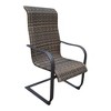 Courtyard Casual Santa Fe Aluminum Spring Chair Wicker Seat  Set of 4  Price is for set of 4 - 4 of 4