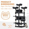 Cat Tree, Cat Furniture  Multi-Level Heavy Duty Cat Tower - Sisal Scratching Posts Plush Perches Hammock Condo Dangling Ball - 2 of 4