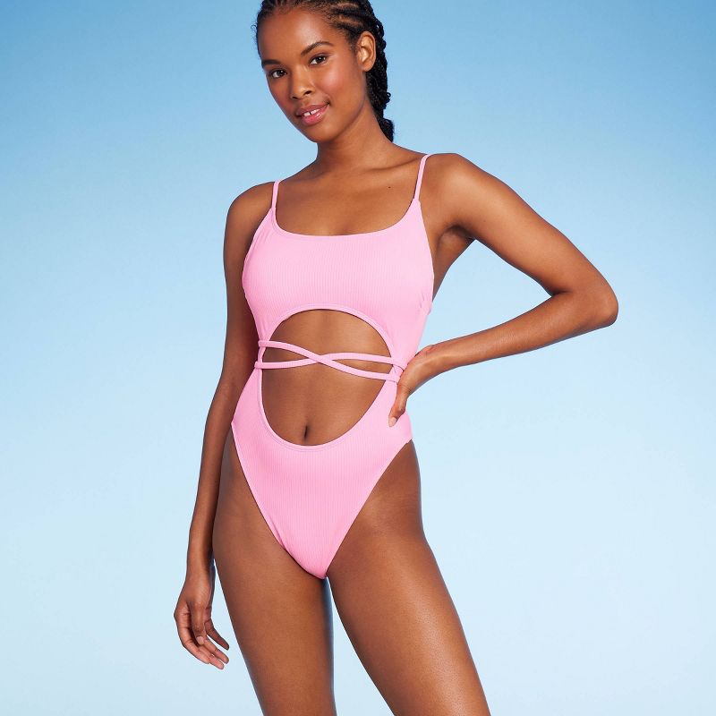 Women's Wrap Cut Out Extra Cheeky One Piece Swimsuit - Wild Fable™, 4 of 9