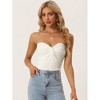 INSPIRE CHIC Women's Knit Twist Knot Front Off Shoulder Strapless Bandeau Top - 2 of 4