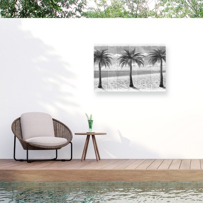"3 Island Palms " Outdoor All-Weather Wall Decor