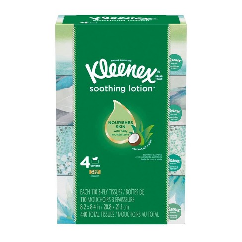 kleenex soothing 110ct 4pk tissue