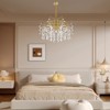 YIYIBYUS 9-Light Gold Elegant Luxury Crystal Chandelier with Adjustable Height for Living Room - 4 of 4