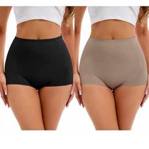 INSPIRE CHIC 2 Pcs Women's High Waisted Briefs Tummy Control Butt Lifter Control Lady Panties - 1 of 4