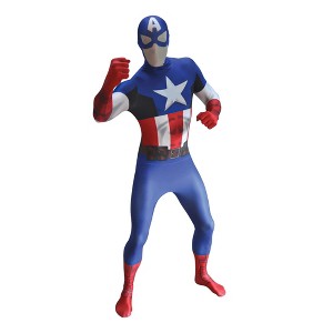 Marvel Captain America Adult Costume Morphsuit - 1 of 4