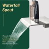 Cobbe Bathroom Sink Faucet for Vanity with Waterfall Spout 2-Hole Installation Wall-Mounted Single Handle Faucet Brushed Nickel - 4 of 4