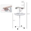 Bird Play Stand with Wheels for Parrots and Small Birds,Indoor Outdoor Perch with Ladder Feeder Bowls - LAOTIES - 3 of 4