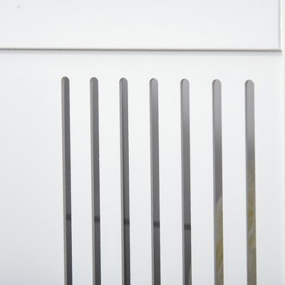 White MDF Pedestal Under Sink Cabinet with Adjustable Shelves