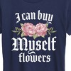 Women's - Instant Message - Buy Myself Flowers Short Sleeve Graphic T-Shirt - 2 of 4