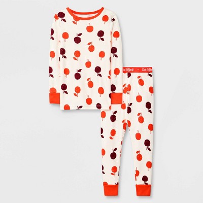 Toddler 2pc Apples Pajama Set - Cat & Jack™ Cream