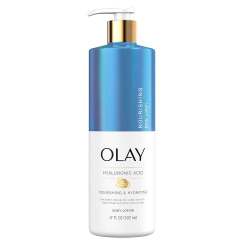 Olay Nourishing & Hydrating Body Lotion Pump with Hyaluronic Acid - 17 fl oz - image 1 of 4
