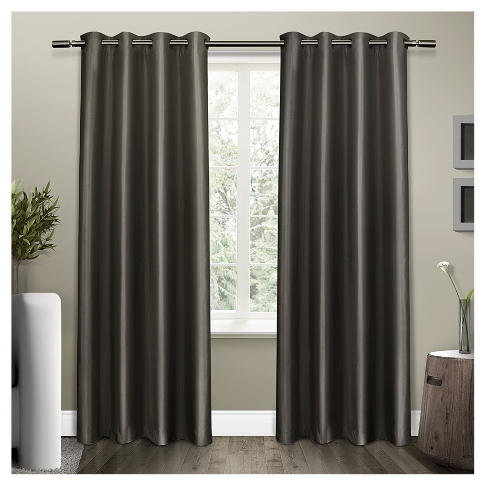 UPC 642472004034 product image for Exclusive Home Shantung Curtain Panels - Set of 2 Panels - Black Pearl - 54
