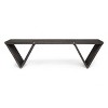 MOEPISY Acacia Wood Bench With Sharp Edges And Unique Geometric Design - 2 of 4