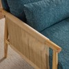 Karl Home Chenille Accent Chair Armchair With Pillow - 3 of 4