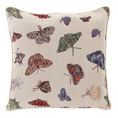Signare USA Butterfly Pillowcase/Cushion Cover 18 x 18 inch