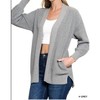 Women's Eyelet Open Cardigan Sweater - ZENANA - 2 of 3