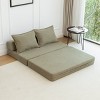 Foldable Sofa Bed Floor Couch with Backrest and Upholstery, Twin Sleeper Lounge Chair for Dorm, Guest Room, Office, Apartment-The Pop Home - 2 of 4