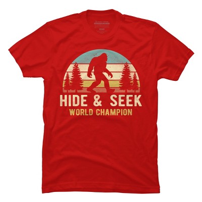 Men's Design By Humans Bigfoot - Hide And Seek World Champion By clickbong T-Shirt
