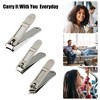 Unique Bargains Nail Clippers Nail Clipper Set for Nail Care Portable Stainless Steel Silver Tone Titanium Tone 3Pcs - 2 of 4