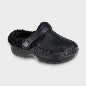 FOAMWALK Toddler Boy's Furry Little Solid Clog with Faux Shearling Lining - Toddler Classic Lined Clog - 1 of 4