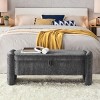 GlasFlength Ottomans and Benches Storage Ottoman Bench Upholstered Tufted Bench Bed Bench Ottomans for Room, Gray, 47.24"*16.53"*17.7" - 2 of 4