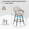 Bekrvio Swivel Counter Height Bar Stools Set of 2/4,26" Kitchen Bar Chairs w/Hollow Back,Faux Leather/Velvet Upholstered for Kitchen Island - 4 of 4