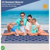 Waterproof Outdoor Rug for Patio 5x8/6x9 Reversible Plastic Straw Trellis Carpet, Modern Geometric Lattice Indoor/Outdoor - 4 of 4