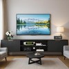 Modern TV Stand for 75 Inch TVs, Entertainment Console with Storage Cabinets, Fluted Panel Media Stand, Metal Handle, Adjustable Hinge - 4 of 4