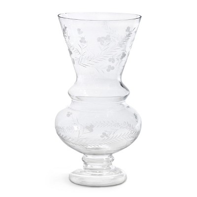 Park Hill Collection Wallace Etched Glass Vase, Large