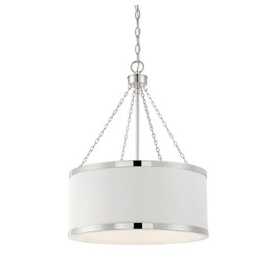 Savoy House Delphi 6 - Light Pendant in  White/Polished Nickel