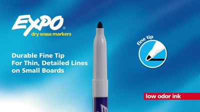 Expo 10pk Dry Erase Markers Fine Tip Multicolored : Target