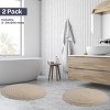 Lavish Home 2-Piece Round Cotton Bath Mat Set - 2 of 4