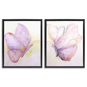 Stupell Industries Girls Glam Butterfly Wings 2pc Floating Frame Art Set - 1 of 4