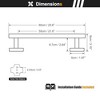 Bath Towel Bar, 21.6 Inch Towel Rack Bathroom, 304 Stainless Steel Bathroom Accessories Wall Mounted, Total Length 23.6 Inch - 2 of 4