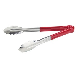 Winco Heavy-Duty Utility Tongs with Plastic Handle - 1 of 2