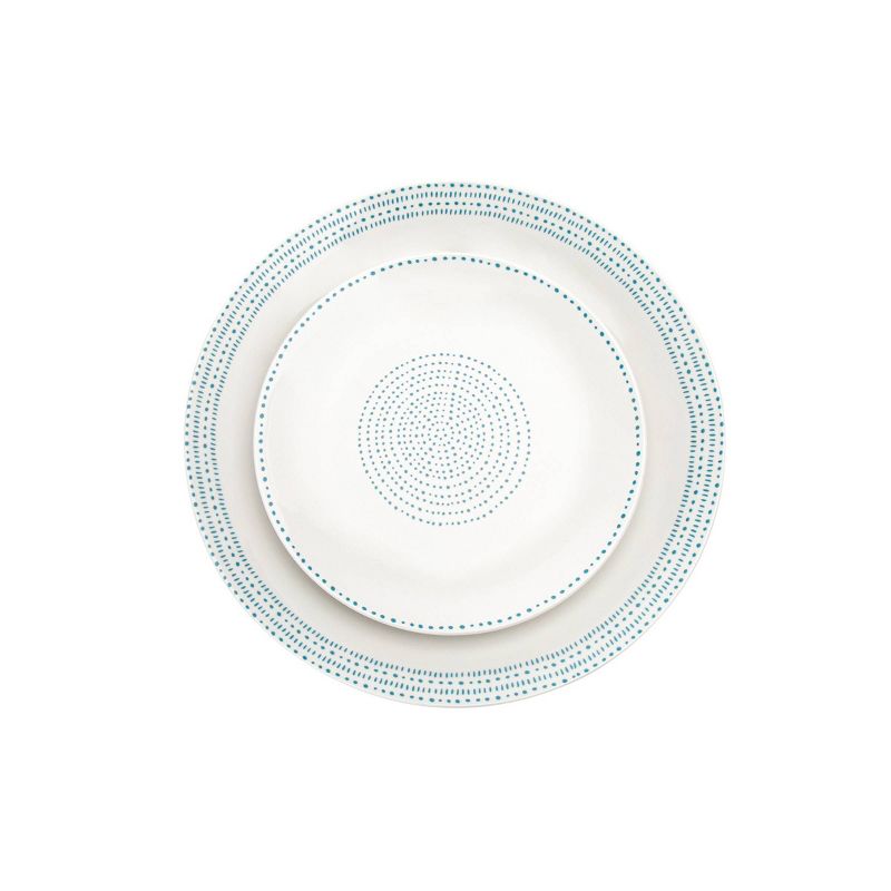 16pk Porcelain Staccato Dinnerware Set - Godinger Silver, 3 of 5