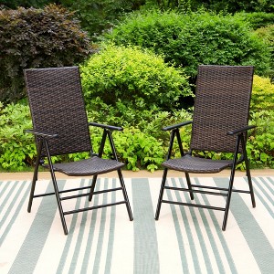 Captiva Designs Outdoor Steel Frame Weather Resistant Comfortable Chairs, Set of 2 - 1 of 4