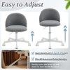 Karl Home | Grey Task Chair Office Desk Chair Make Up Chair With Wheels - 4 of 4