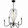Craftmade Lighting Anna 5 - Light Chandelier in  Cottage White/Espresso - 4 of 4