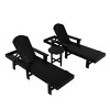 WestinTrends Dylan 3 Piece Adirondack Poly Reclining Chaise Lounge With Arms - 3 of 4
