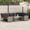 vidaXL Garden Sofa Grey PE rattan, powder-coated steel Large Modular - 2 of 4