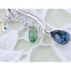 Anna-Kaci Women's Curved Teardrop Crystal Pendant Necklace, Elegant Design with Adjustable Chain, Perfect for Special Occasions - Tear Drop - 3 of 4
