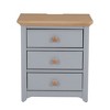 Wooden Nightstand With USB Charging Ports 3 Drawers End Table Multifunctional College Dorm End Table Bedside Furniture - 4 of 4