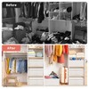 Aoibox Large 17x12 Collapsible Stackable Storage Bins with Lids Off White Fabric Organizers 2 Pack for Closet Bedroom - 4 of 4