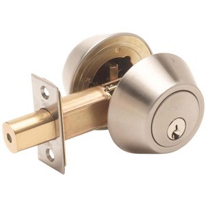 Tell Satin Nickel Steel Double Cylinder Deadbolt - 1 of 1