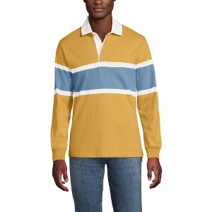 Lands' End Men's Long Sleeve Solid Rugby - 1 of 3