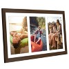 Americanflat 8x16 Collage Picture Frame with Three 5x7 Displays in Walnut- Composite Wood with Shatter Resistant Glass Wall - 3 of 4