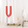 Deny Designs April Lane Art Block Monogram Shower Curtain - 2 of 3