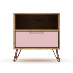 1.0 Rockefeller Nightstand - Manhattan Comfort - 1 of 4